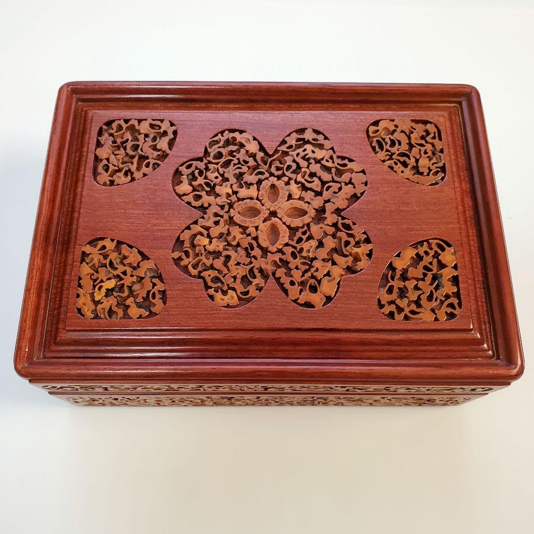 Amazon｜小物入れ 木箱 中国工芸品 アンティーク｜収納ケース