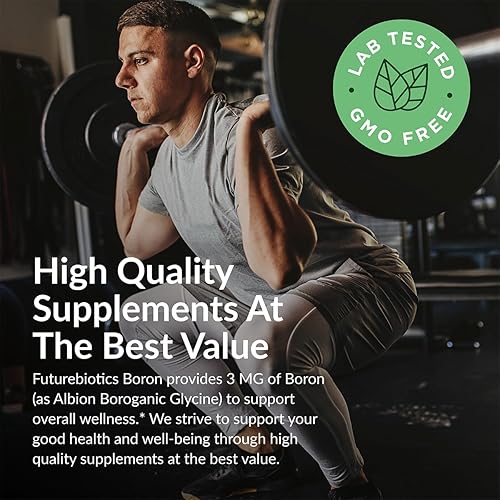 Miniatura 4 de Futurebiotics Boro 3 mg, vegetariano, sin OMG, quelado para absorción, 250 tabletas