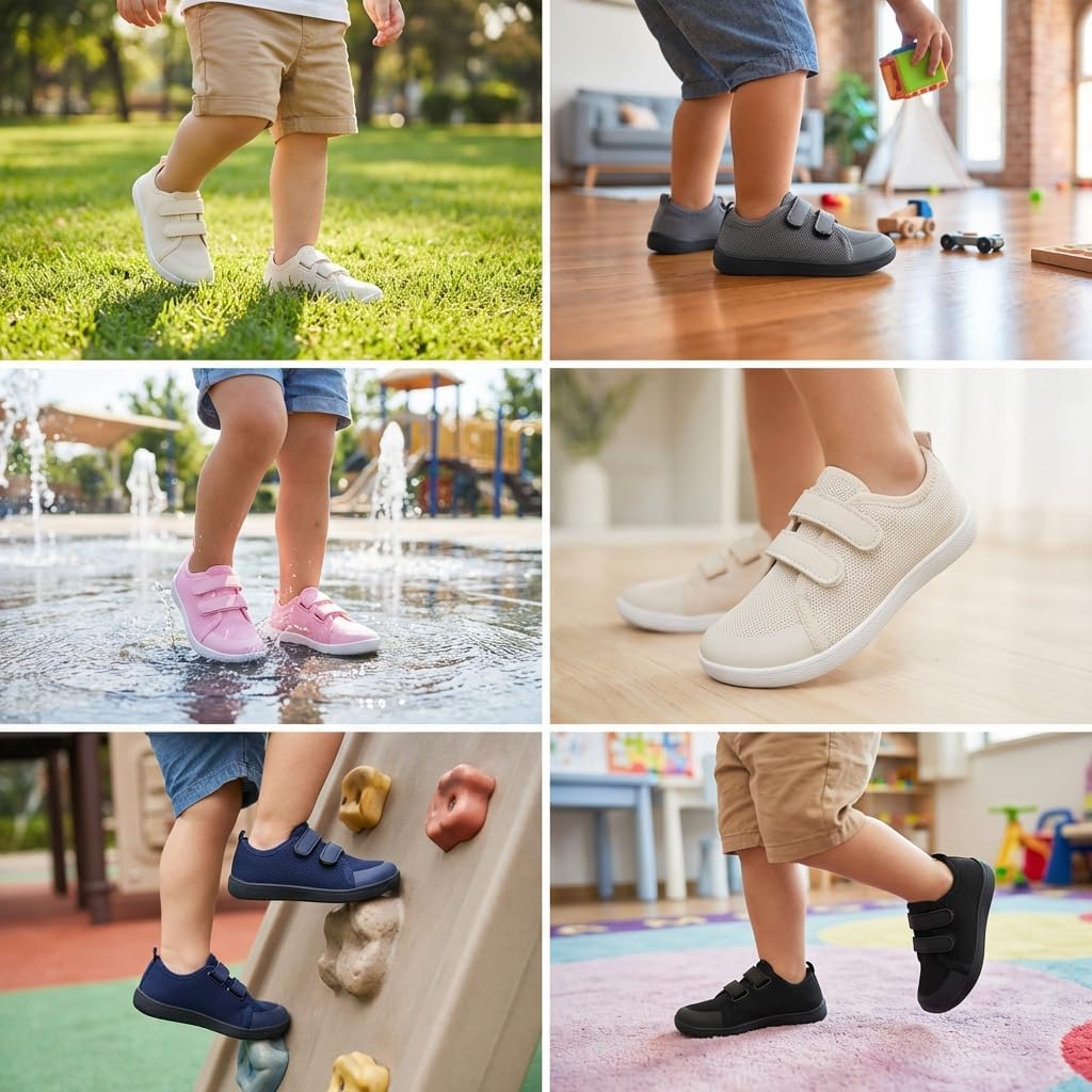 Toddler/Little Kid Barefoot Shoes Wide Toe Box Zero Drop Minimalist Sneakers Boys Girls Splay Naturally Outdoor Activities Walking Shoes - Image 2