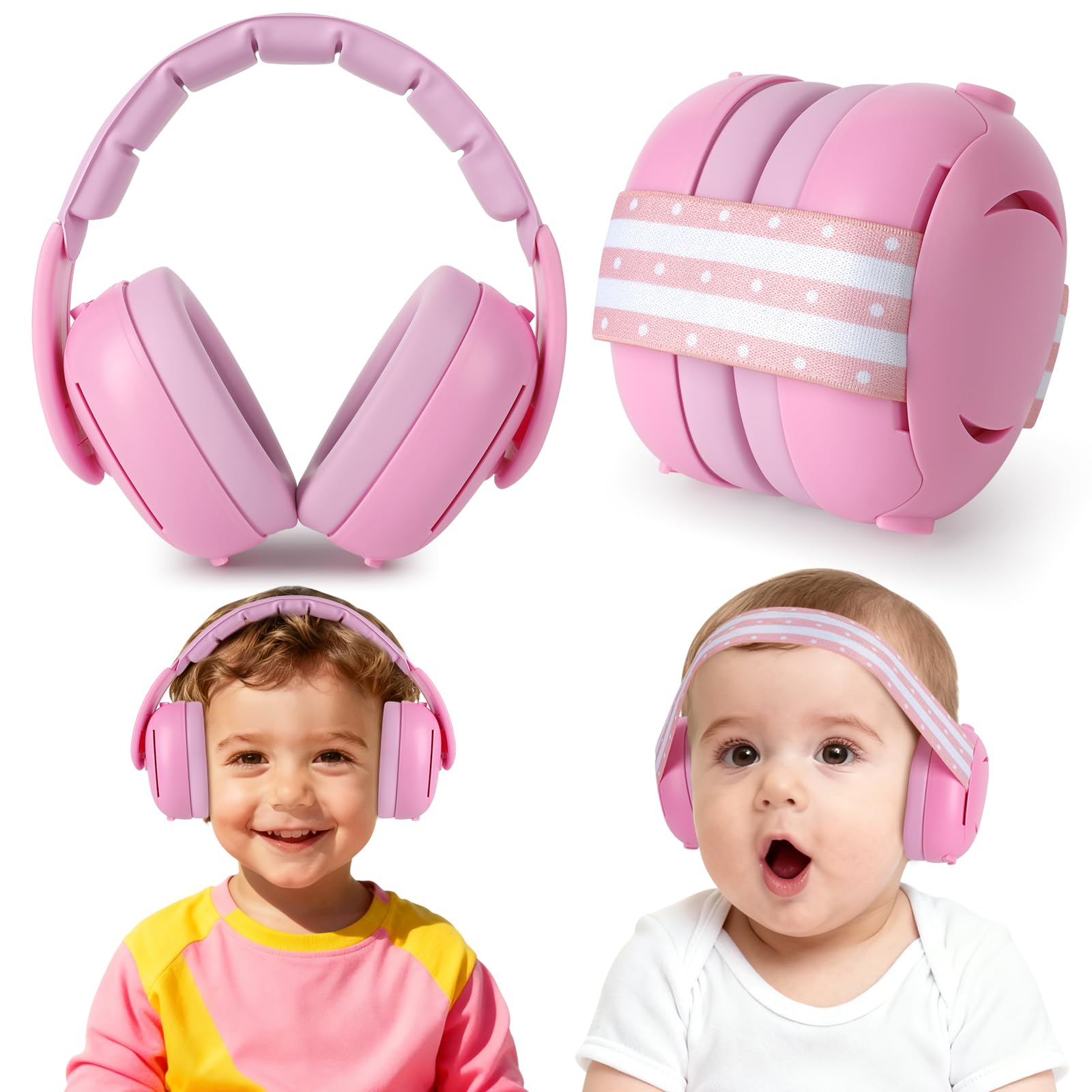 cumunebula [2-in-1] Baby Ear Muffs Noise Protection - [Two Modes] Baby Headphones for Noise Cancelling Headphones- Infant Headphones Noise Cancelling