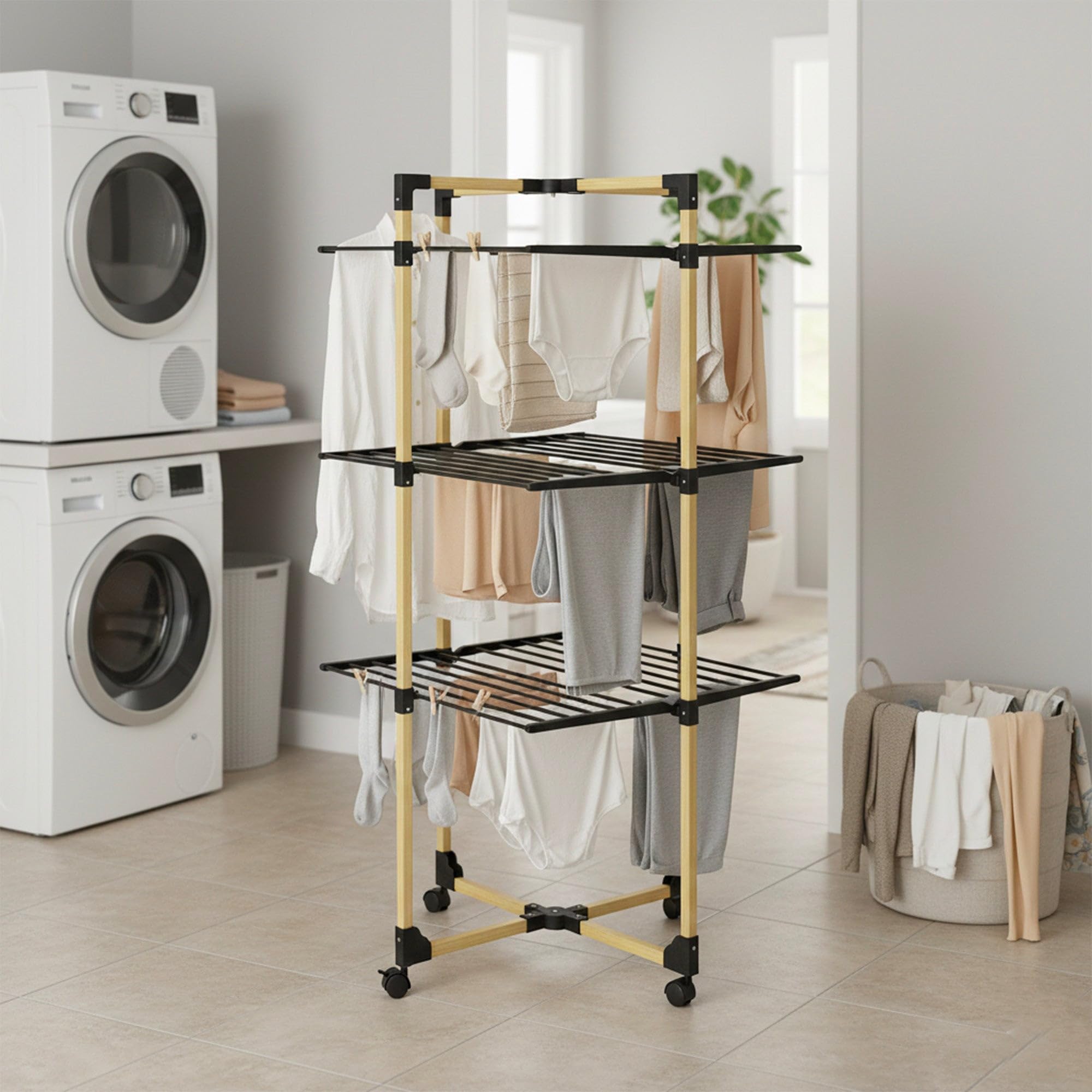 Image secondaire de Séchoir à Linge Multifonction Pliable 30M - Kitchen Move