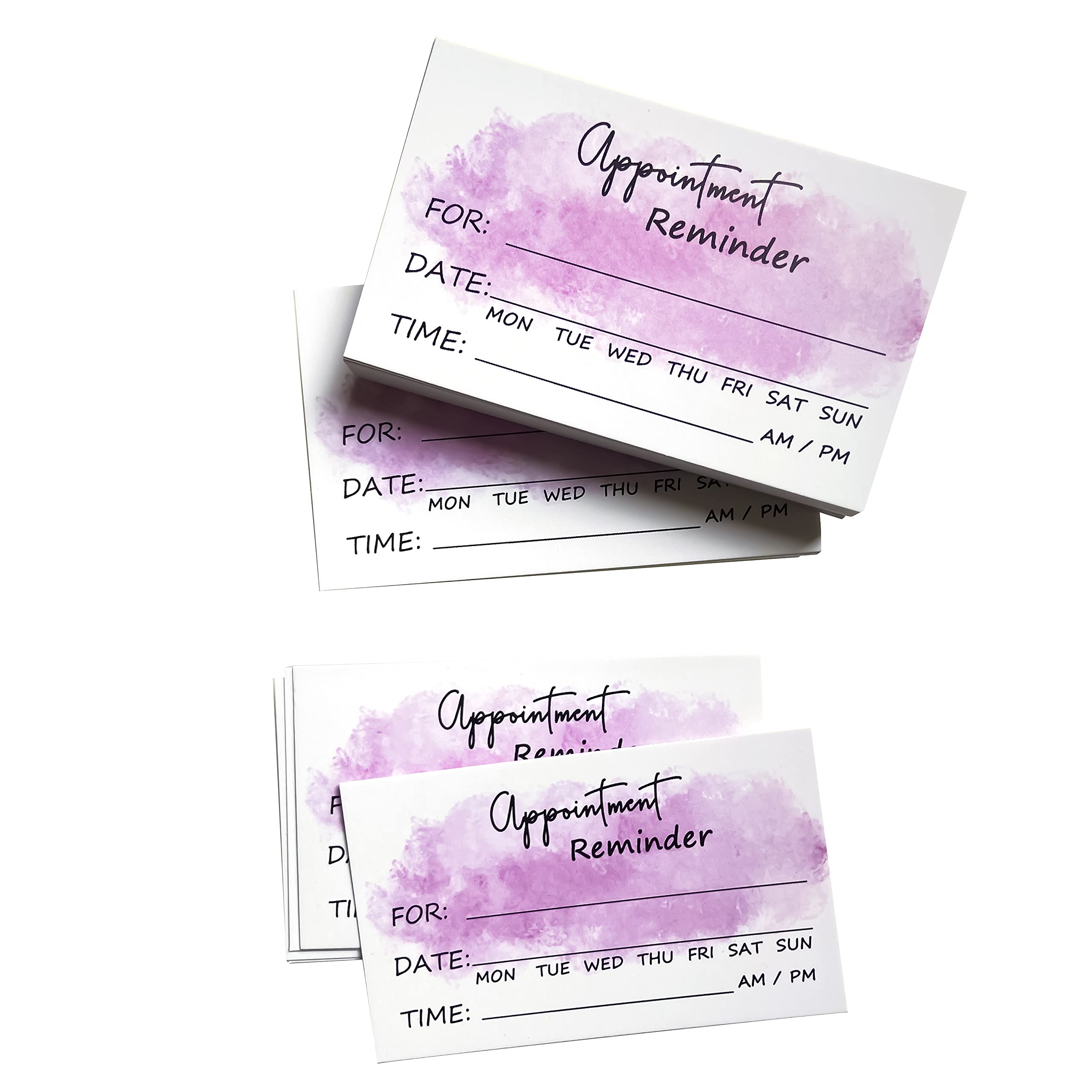 Appointment Reminder Cards Pack Of 100 - Hot Pink, Type 2
