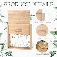 Vista 3 de Unittype Caja de fondo de luna de miel, tarjeta de boda, caja rústica de madera para fondo de madera, caja de sombra de luna de miel para boda