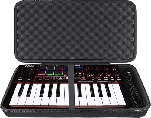 khanka Funda para Akai Professional MPK Mini IV/MPK Mini MK3 USB-C MIDI Controlador de teclado/Controlador de teclado Donner DMK-25 PRO MIDI, solo