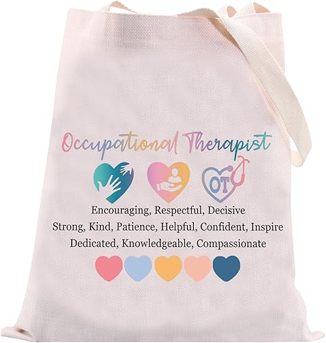 VAMSII Bolsa de mano para terapeuta ocupacional OT regalo de agradecimiento para terapeuta terapia ocupacional regalo de graduación