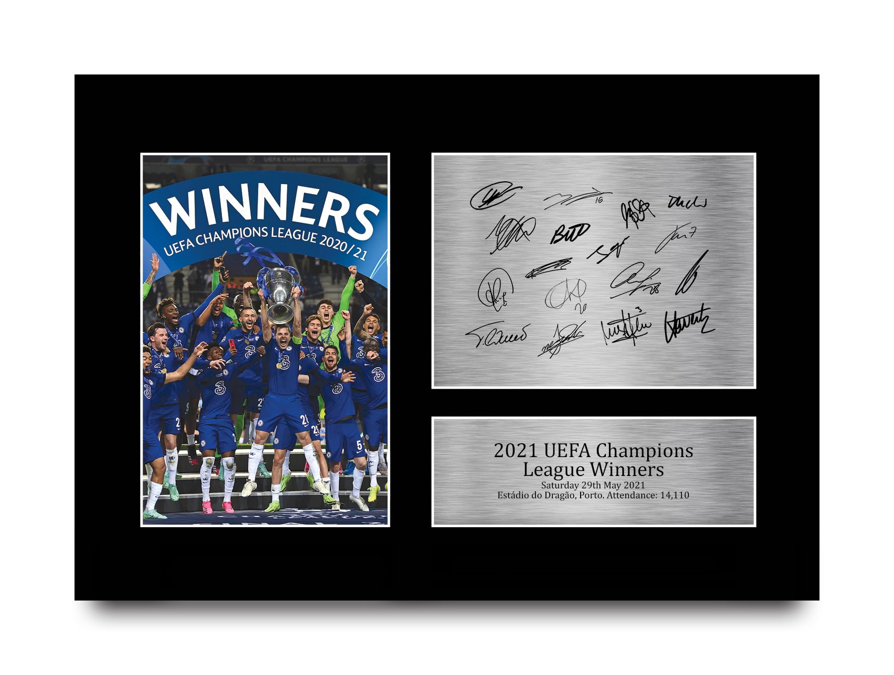 HWC Trading A4 Chelsea 2021 European Cup Winners Printed Memorabilia Signed Autograph Photograph Display for Football Fans and Supporters - A4-image-8