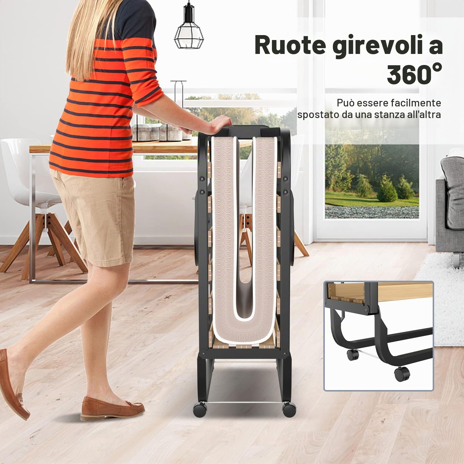GIANTEX Letto Singolo Pieghevole con Materasso e Portata 120 kg