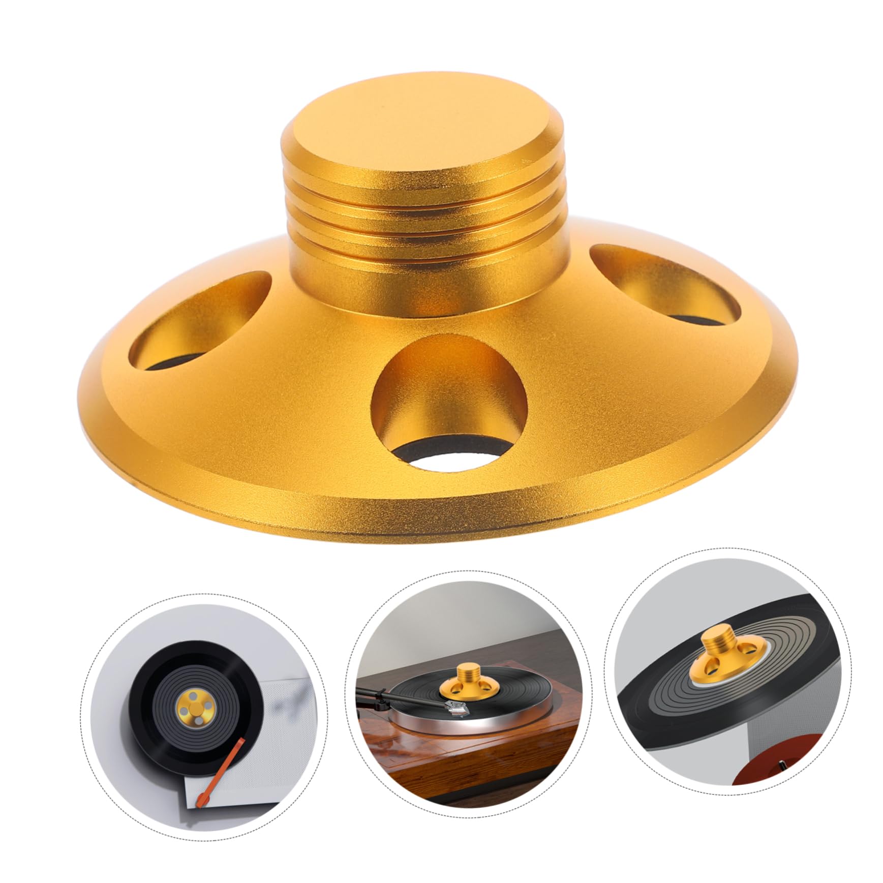 NUOBESTY Disco Stabilizzatore Per Giradischi in Vinile Accessorio Supporto Per Dischi in Vinile Per Ridurre e Proteggere Dischi