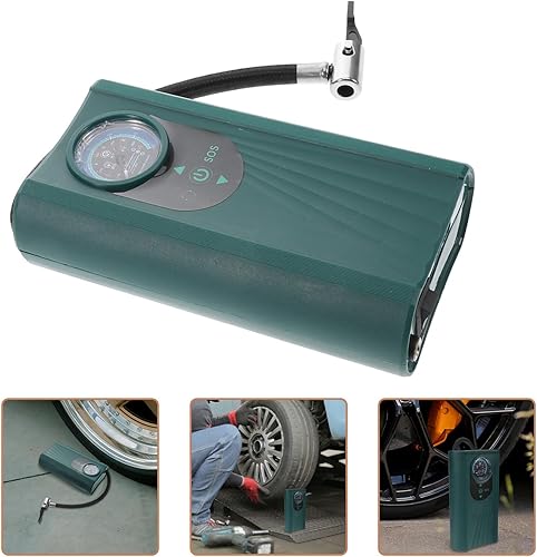 Miniatura 8 de STOBAZA Compresor de aire portátil para neumáticos de automóvil con medidor de presión digital, inflado rápido, bomba de aire ligera y eléctrica
