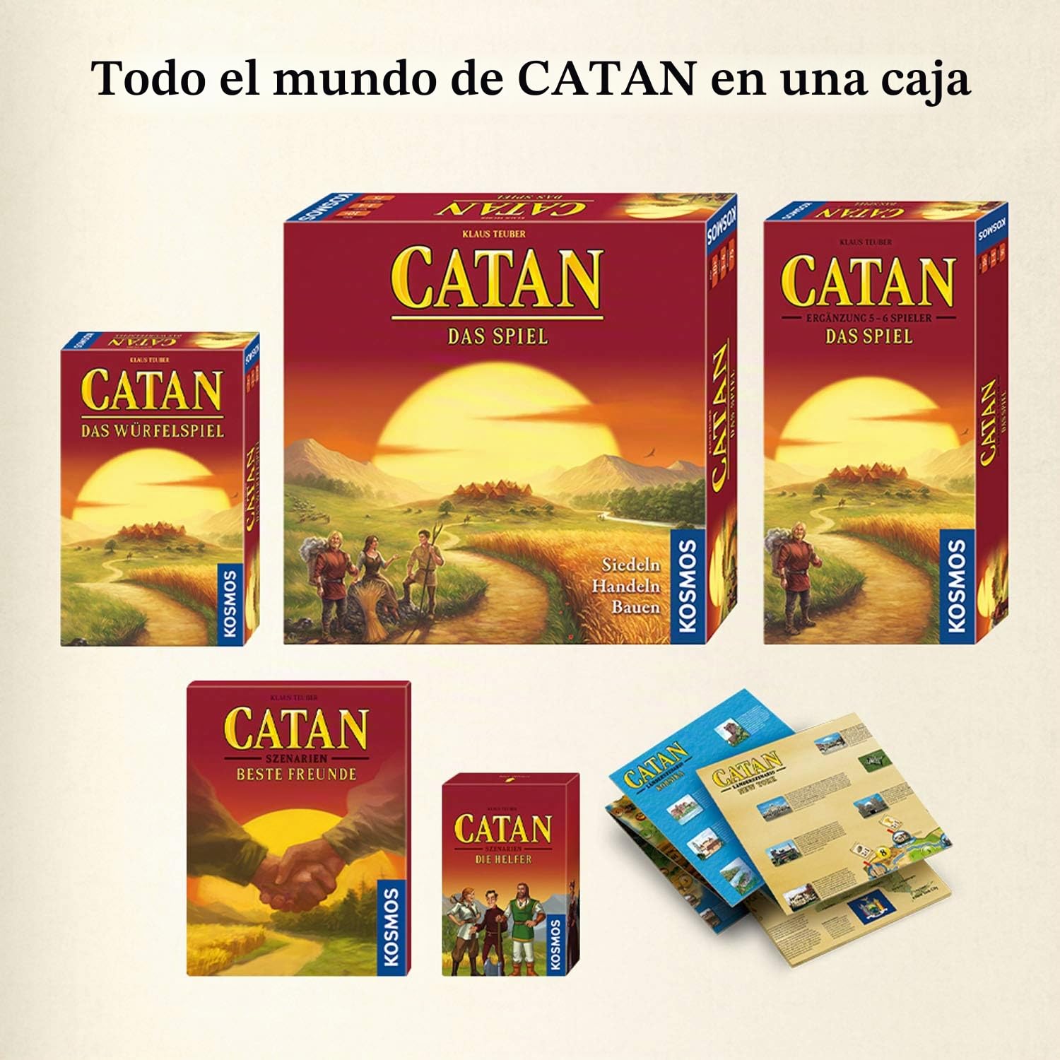 Catan - Big Box 2019: Juego de mesa, Estrategia, Medieval, 3-6 jugadores, 10+