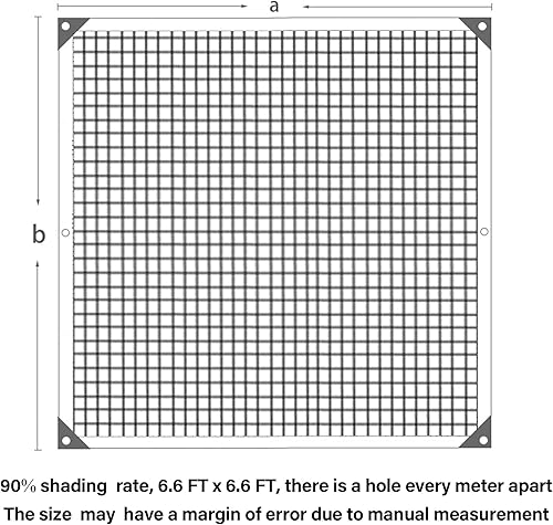 Miniatura 76 de winemana - Toldo para sombra del 90%, cubierta de sombra para perrera, resistente y duradera, lona de malla con ojales, para patio, plantas
