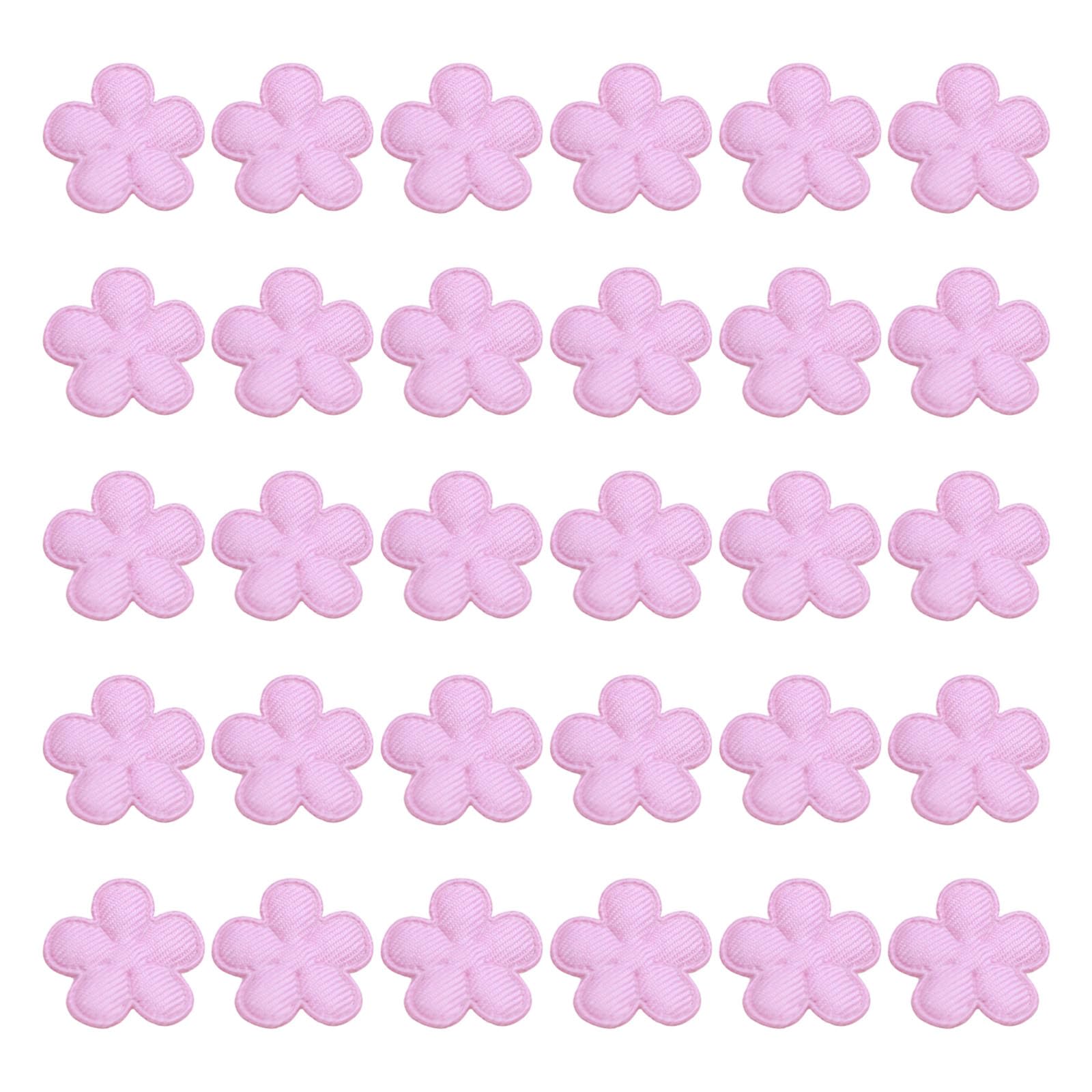 JSGHGDF 30Pcs Assorted Color Fabric Flower Appliques 2CM Cloth Flower Charm for Costume Decoration Sewing Embellishment Fabric Embellishments