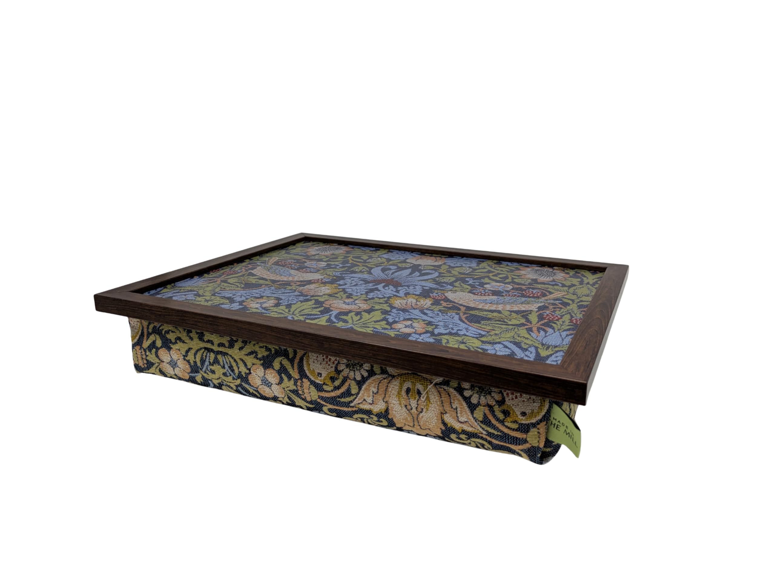 Made In The Mill Luxury William Morris "Strawberry Thief" Lap Tray With Cushioned Bean Bag Base