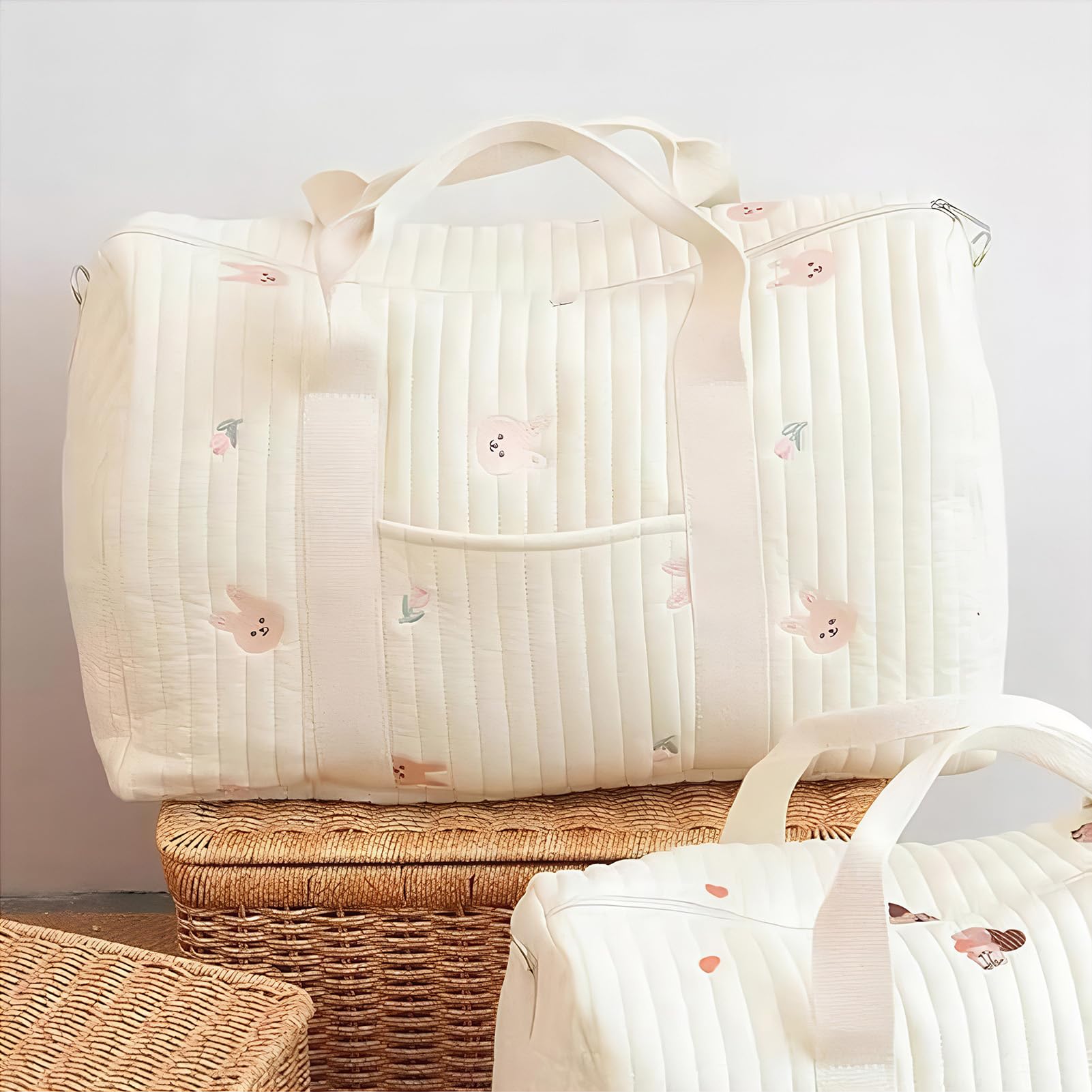 Genérico Bolso Tote para Pañales - Organizador De Viaje Portátil De Gran Capacidad,Bolso para Hospital de Maternidad | para Madres Padres Guardería Viajes Diarios Maternidad Embarazo