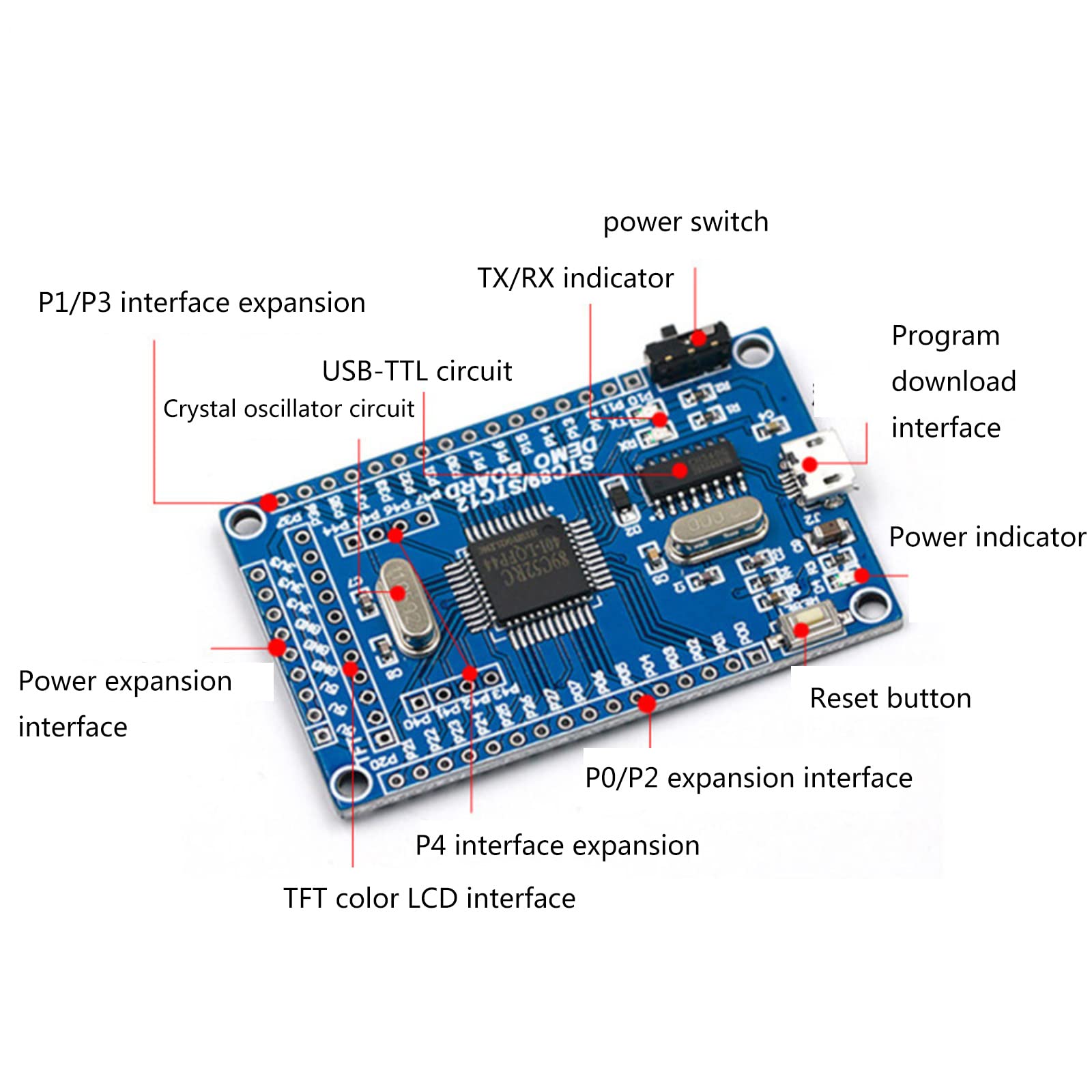 Stc89c52 YC Puzhong Technology 51 Microcontroller Development Board