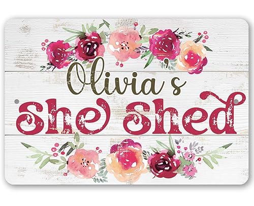 Vista 93 de She Shed Sign - Blue - Metal Sign - Use Indoor/Outdoor Shed Art - She Shed Decor Gift, Funny Birthday Gifts for Women, Metal Shed Signs, Diva Den