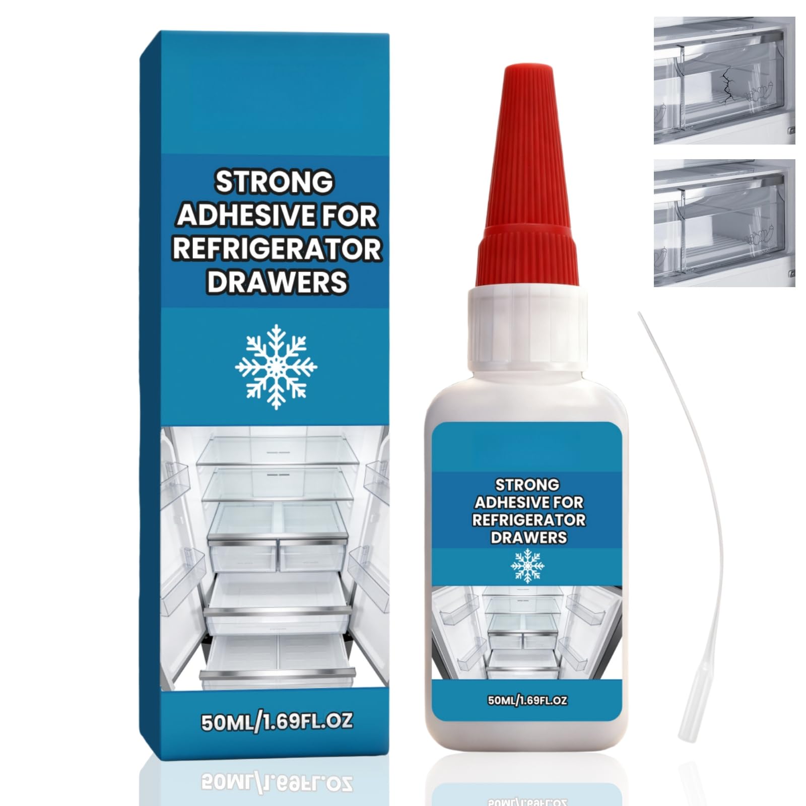 Strong Adhesive Glue for Fridge Drawers,Mighty Universal Freezer Glue