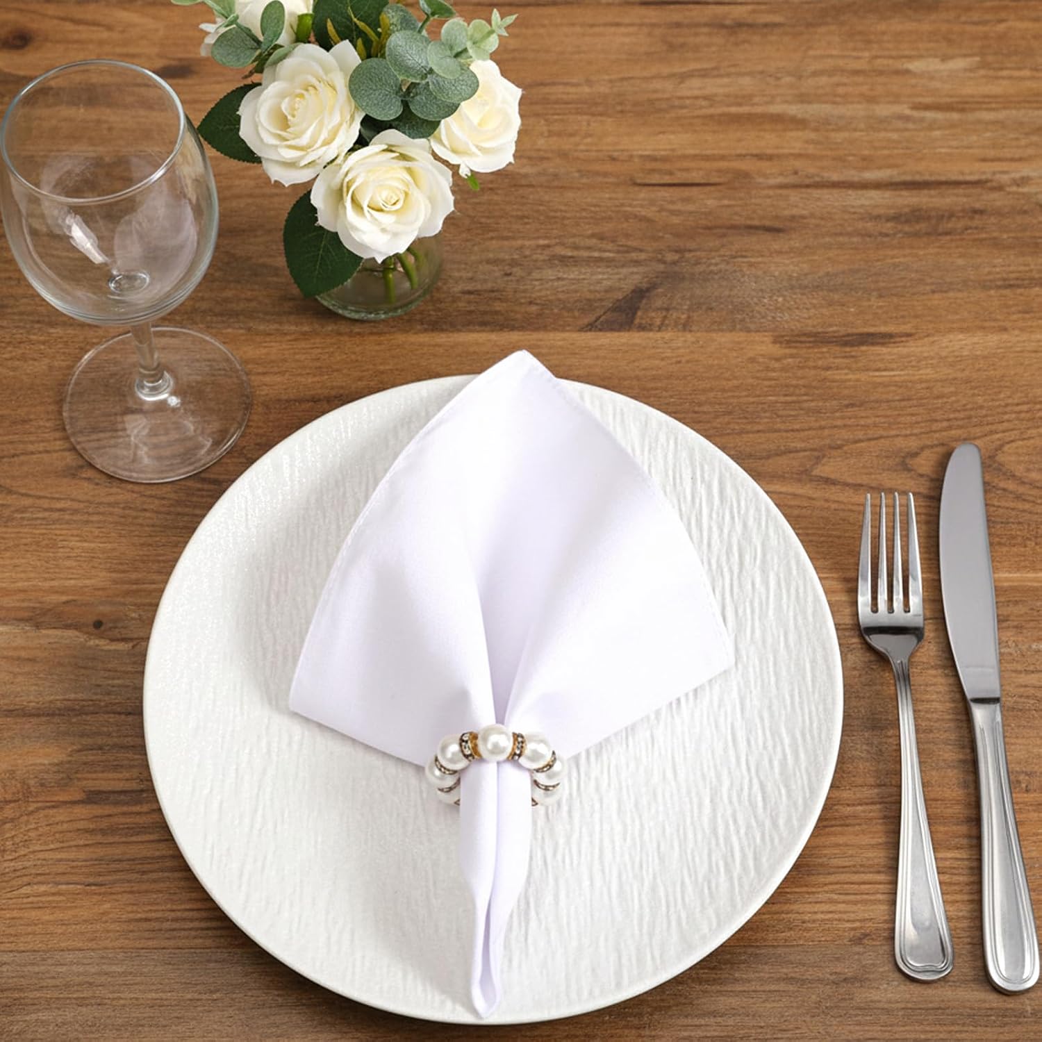 100 Pcs 11 inch Solid White Cotton Handkerchiefs for Men Bulk Cotton Classic Hankies Pocket Square Towel White Men's Handkerchiefs & Pocket Squares for Wedding Party