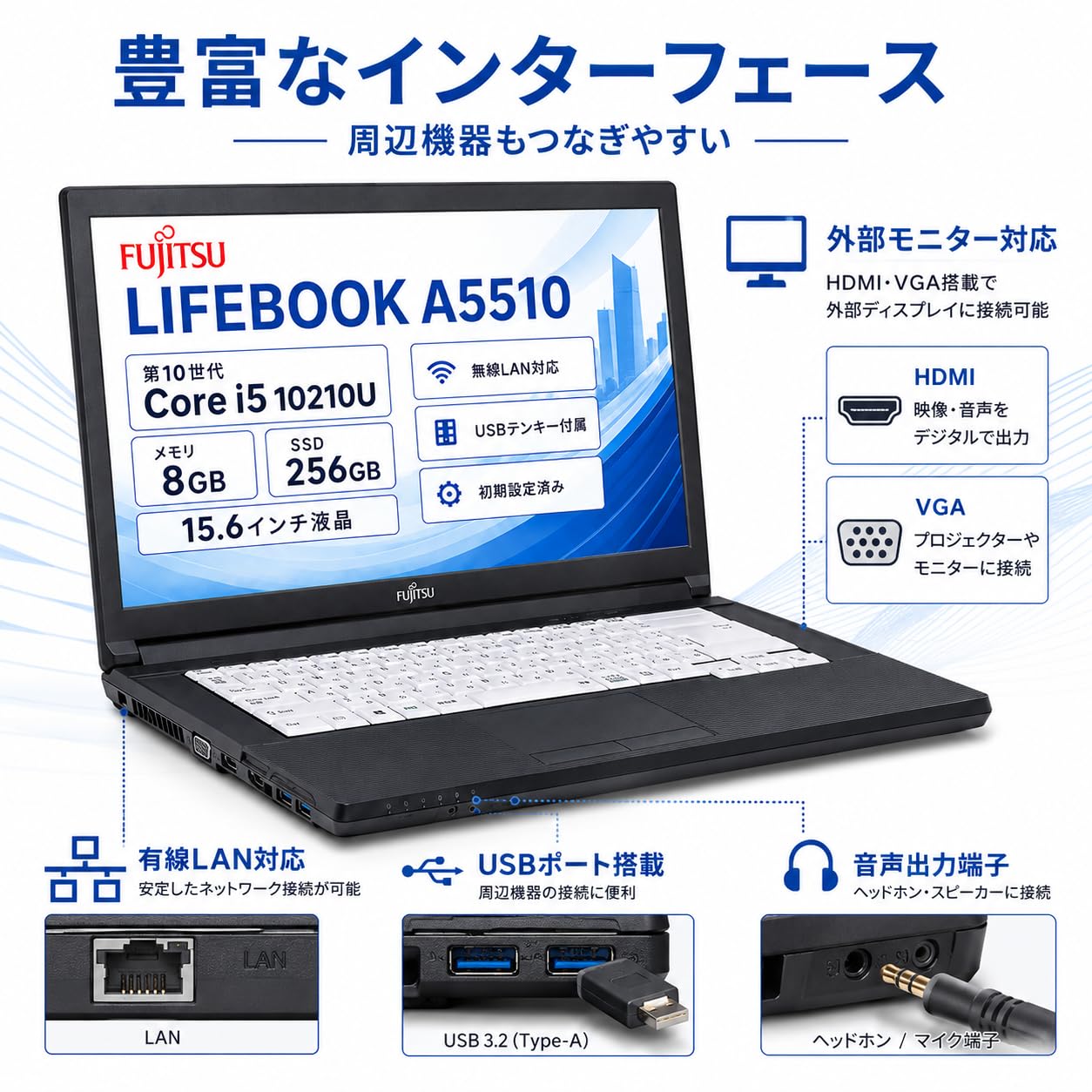 Amazon.co.jp: Fujitsu LifeBook A5510 15.6 Type Standard Laptop