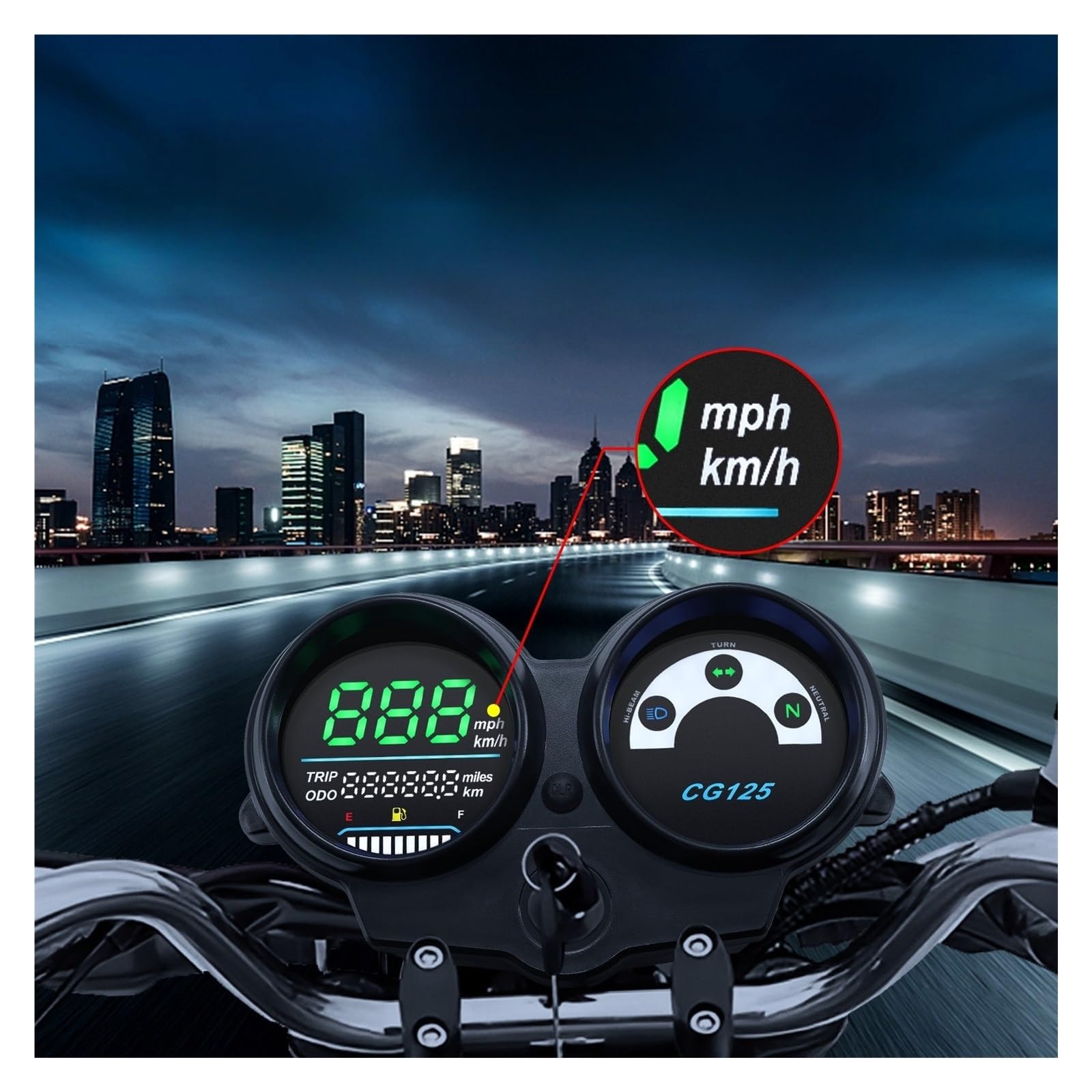 Contachilometri Contagiri Per Il Brasile Per CG125 Anno Dal 2000 Al 2008 Per Fan 125 Per Titan 2013 Dashboad LED Digitale Tachimetro Del Motociclo Moto Pannello