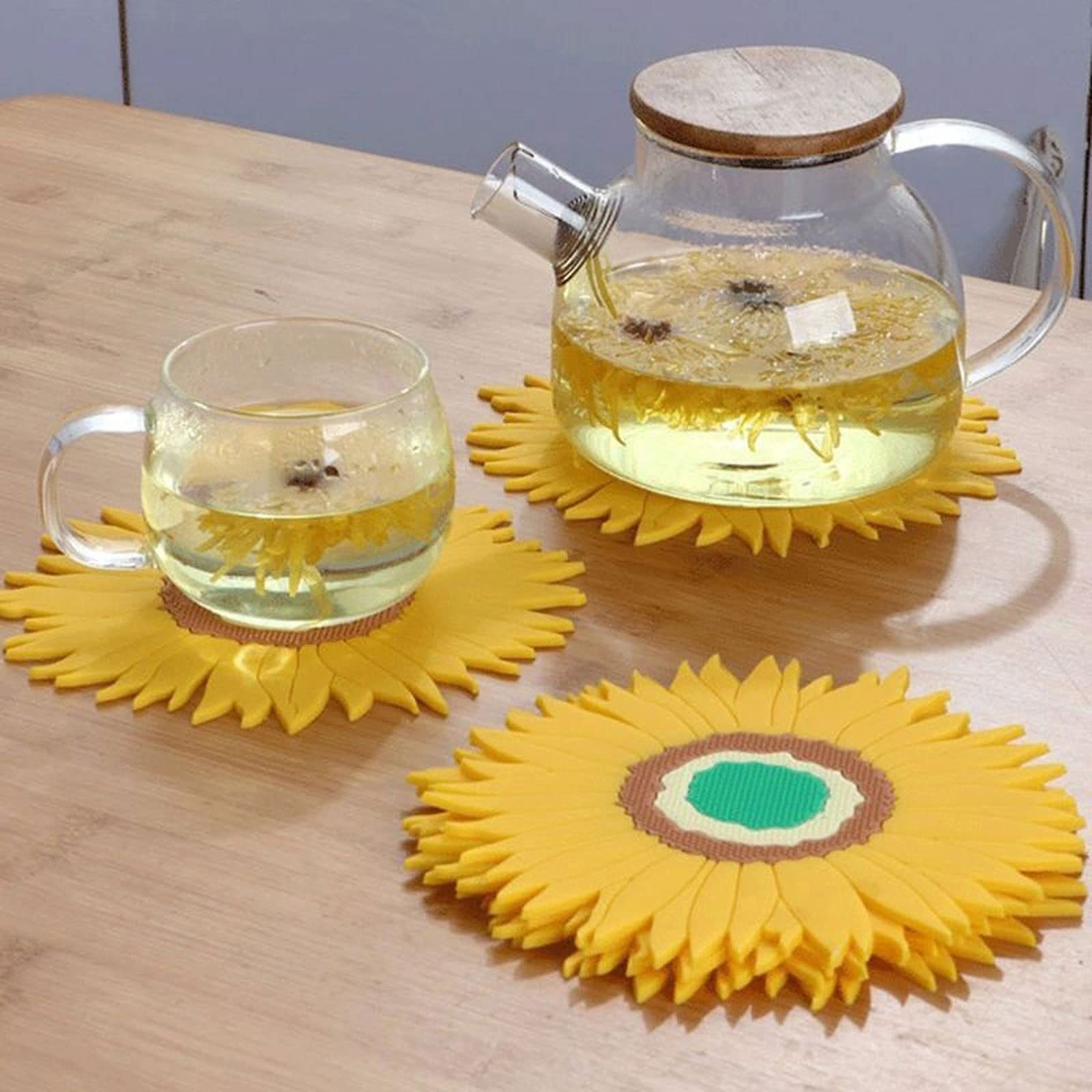 Posavasos De Silicona, Manteles Individuales Resistentes Al Calor Y A Las Quemaduras, Manteles Antideslizantes, Manteles Individuales Redondos, Manteles De Silicona Fáciles De Limpiar (B)