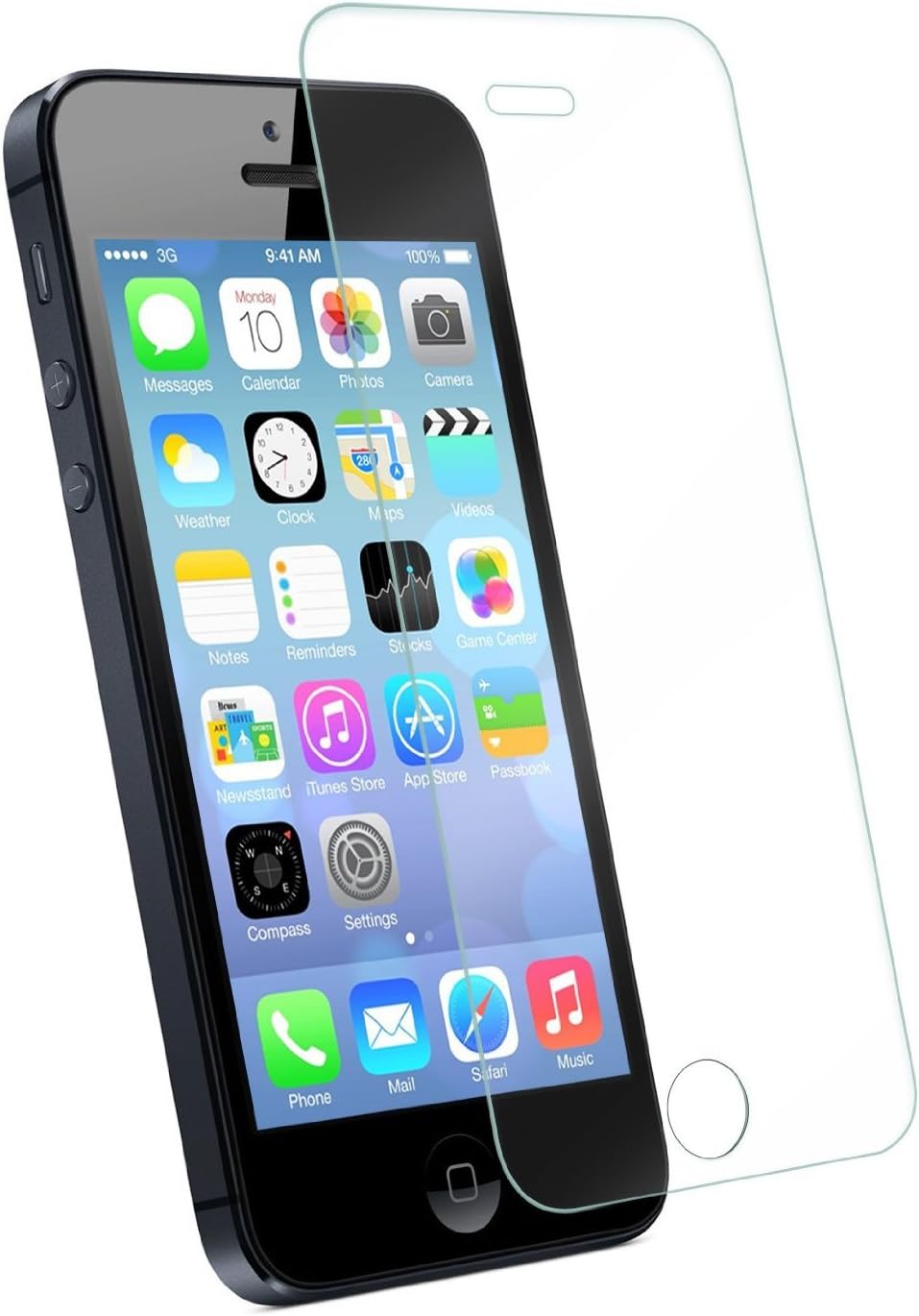 [Scratch Terminator] iTaste Studio Tempered-Glass Screen Protector for iPhone 5S / iPhone 5C / iPhone 5 Premium Crystal Clear - Industry-High 9H Hardness