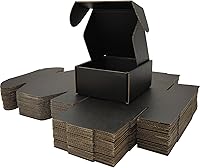 Vista 36 de Cajas de envío negras para pequeñas empresas, paquete de 20 cajas de cartón corrugado de 12 x 8 x 3 pulgadas para envío, embalaje, regalos