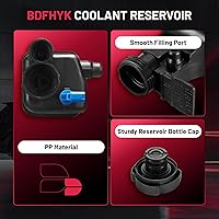 Vista 4 de BDFHYK Depósito de expansión de refrigerante del motor compatible con BMW 320i 323Ci 323i 325Ci 325i 325xi 328Ci 328i 330Ci 330i 330xi X3 X5