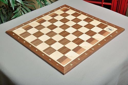 Miniatura 2 de Madera de Nogal y Arce Tablero De Ajedrez – 2.0" con notación & Logo por la cámara de Staunton