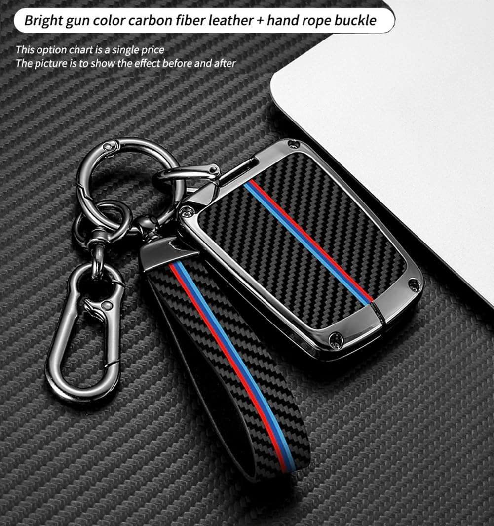 for BMW i3 i8 Key Fob Cover with Keychain Key Ring, Premium Soft TPU Full Protector Smart 4 Buttons Key Fob case for BMW i3 i8 BMW i Key Cover