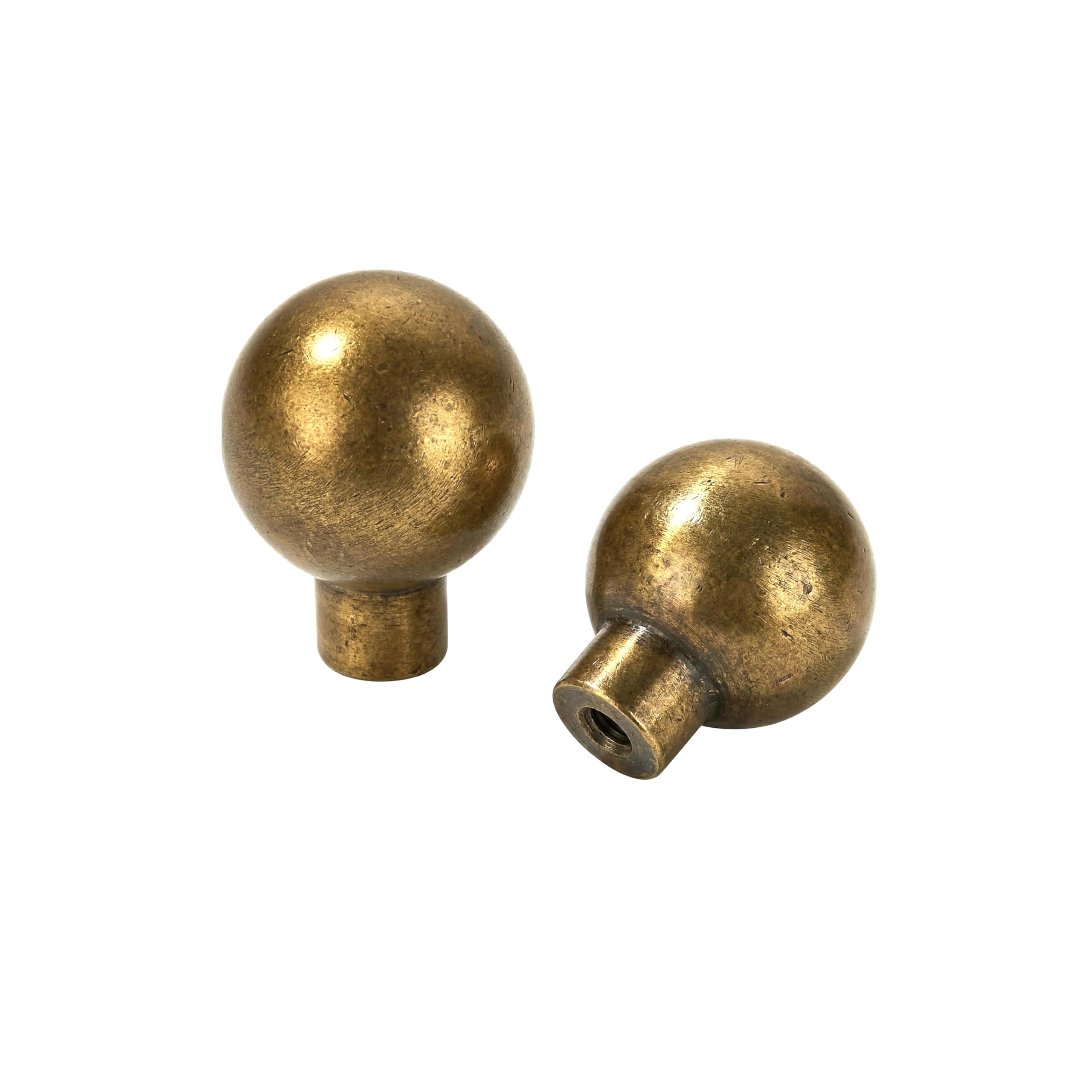KHTUMEWARE 10 Pack 1-1/8" Zinc Cabinet Knobs,Kitchen Cupboard Bathroom Dresser Cabinet Hardware Handles,Honey Bronze Drawer Handles image