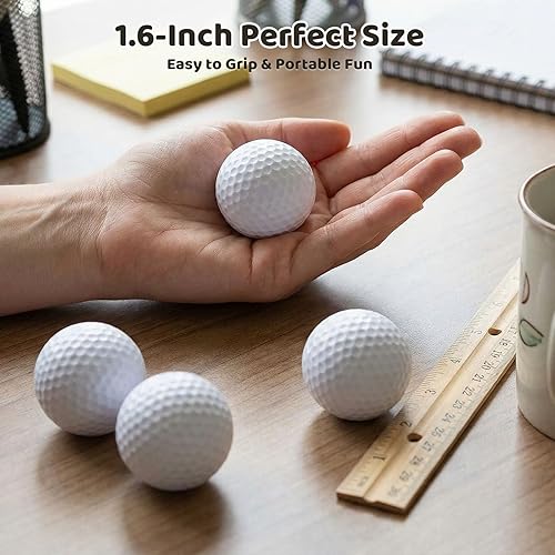 Miniatura 3 de LovesTown 24 pelotas de golf antiestrés, pelotas de práctica de espuma, decoraciones de fiesta, bolas blancas para apretar, para niños, recuerdos de
