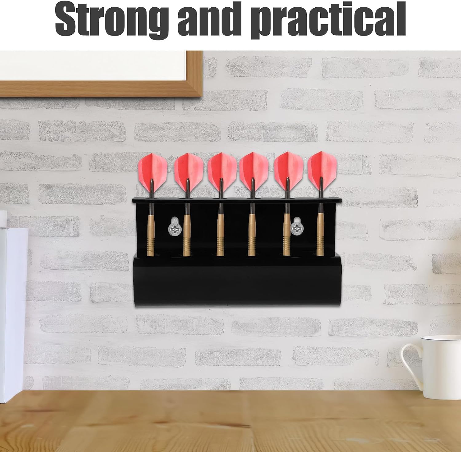 Toddmomy Acrylic Dart Display Rack with 6 Slots Compact and Sturdy Wall Dart Holder Stand for Indoor Use in Game Room or Office Lightweight and Space-saving image 5