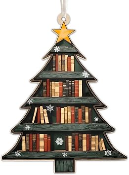 Flat 2D Book Ornament 2026, Bookish Gift for Women, Book Lovers, Bookclub