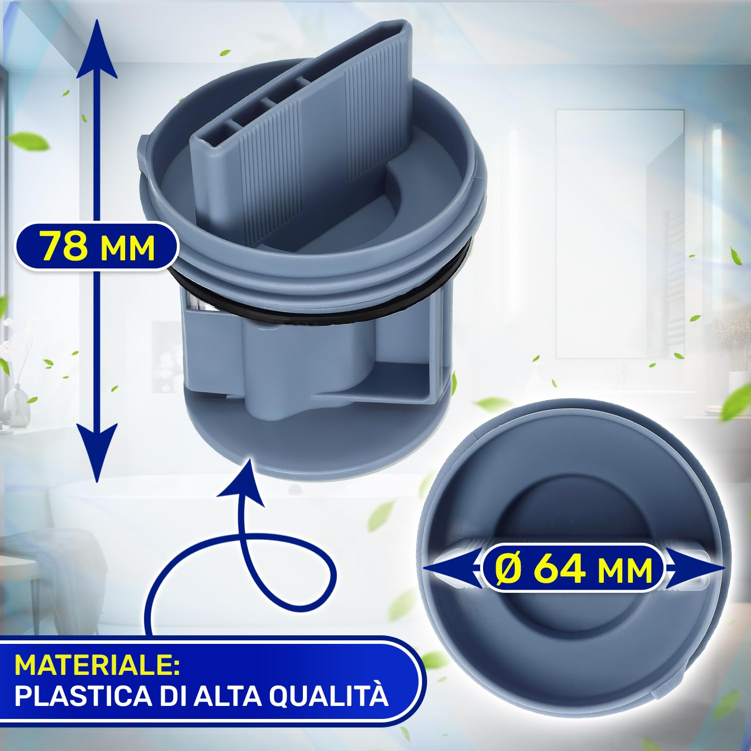 Filtro per lavatrice pompa di 6176.45 fagor-edesa-aspes e altre