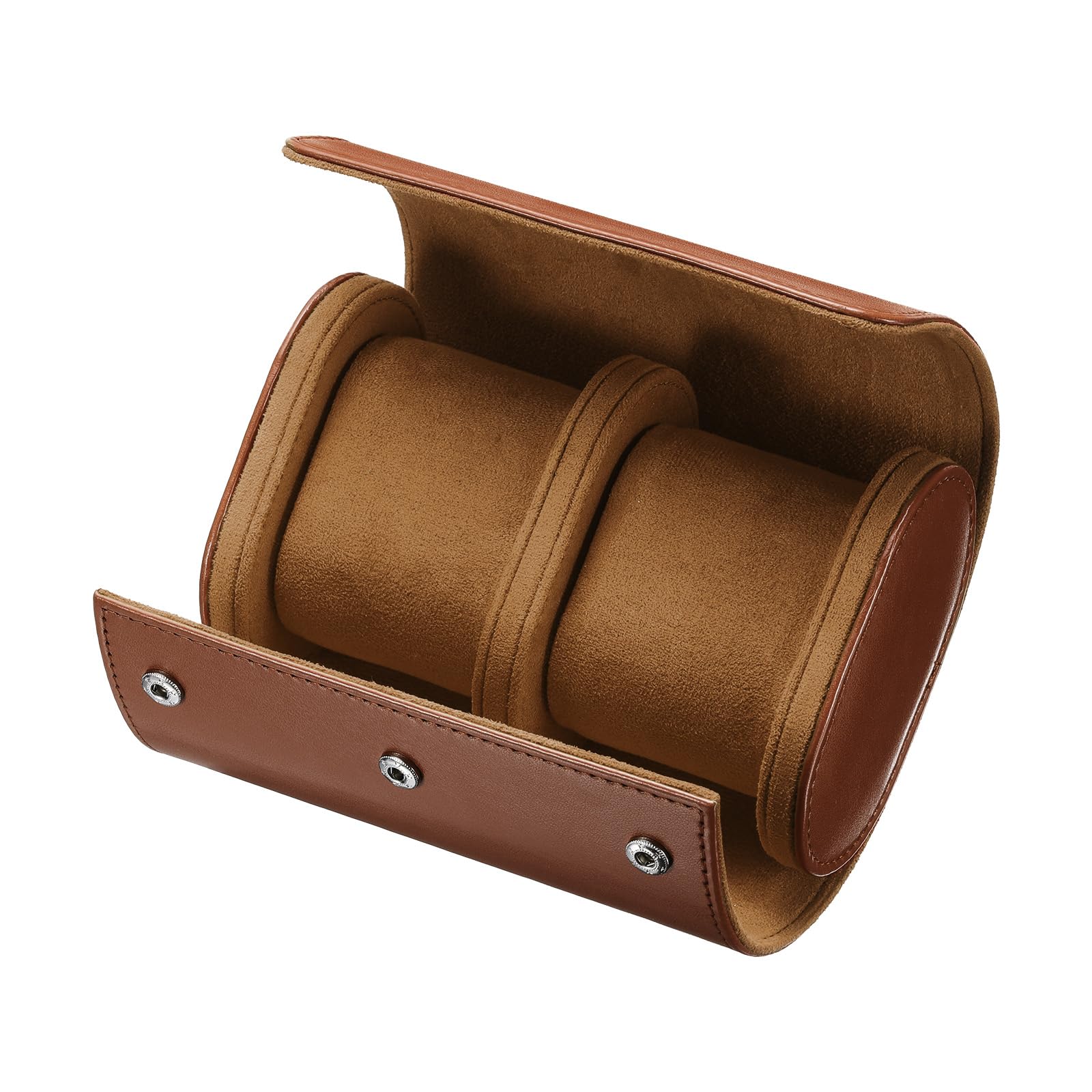 Étui Voyage Montre Cuir Homme - Boîte Rangement 3 Emplacements Portable Bleu