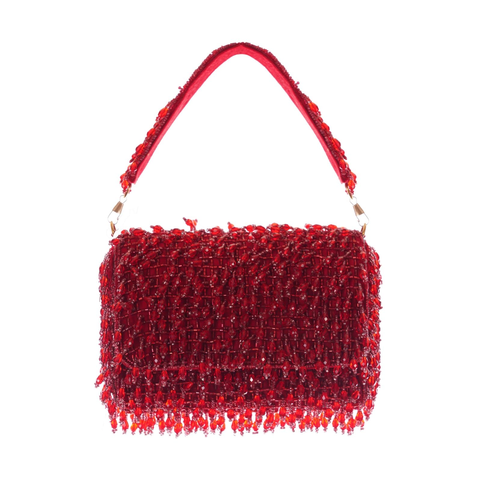 IBRA HANDICRAFTS Women/Girls American Crystal Embedded Red Vintage Clutch Bag (B0DCJWHZD3) Amazon Price History, Amazon Price Tracker
