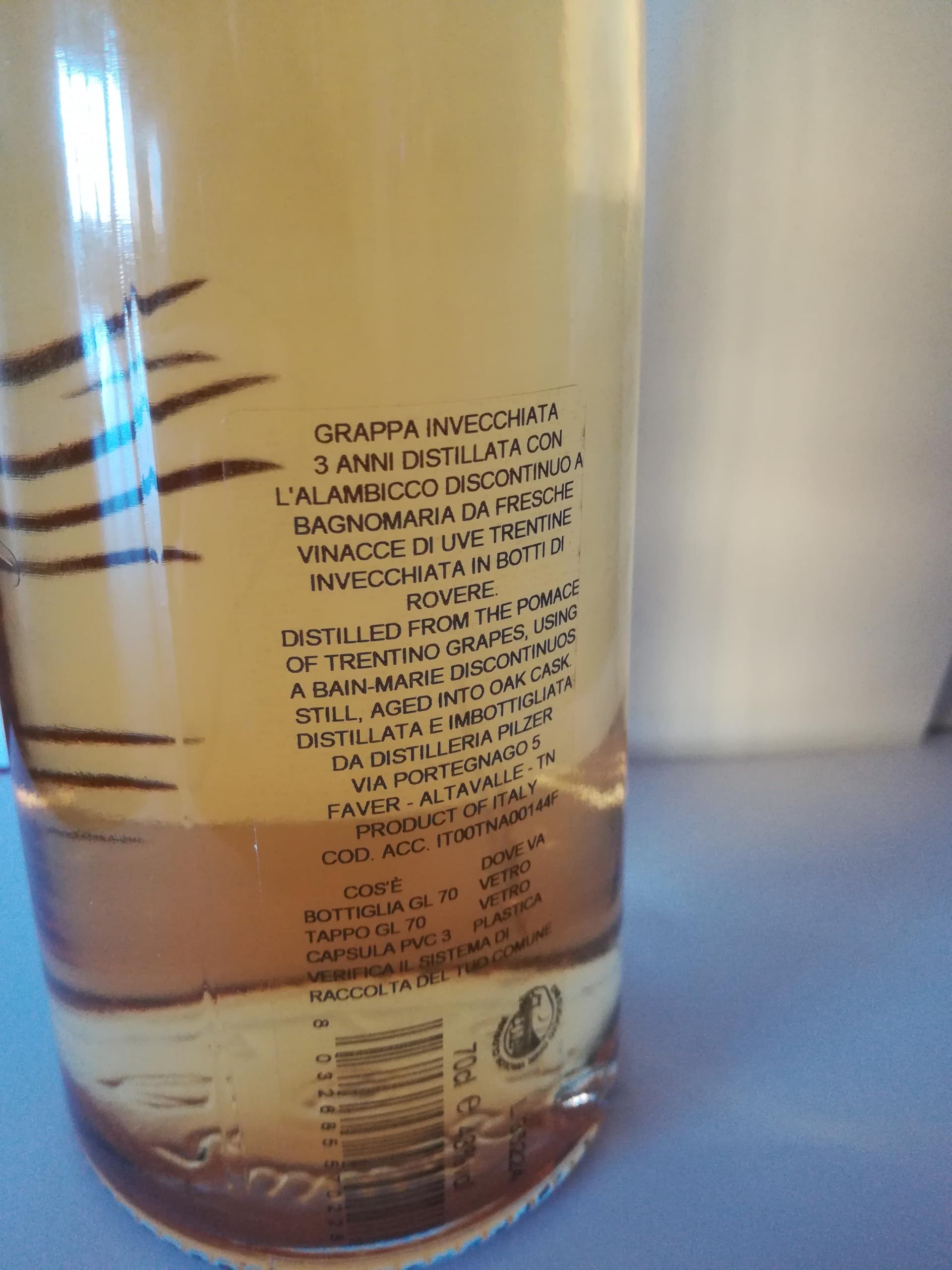 Grappa Invecchiata 3 Anni 70Cl Grappa Invecchiata 3 Anni 70Cl - 700 ml