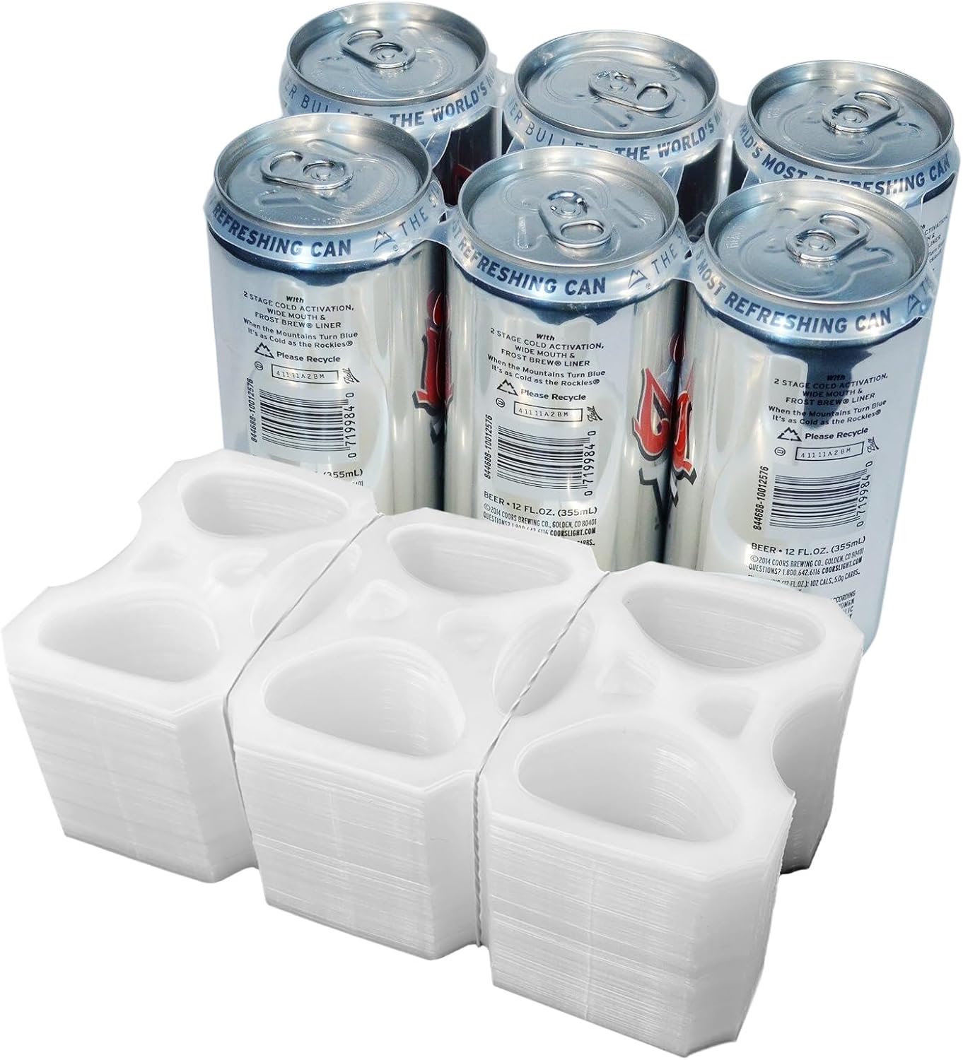1000 Count 6 Pack Rings for Beer Can(Pre-Cut) Universal Fit for All 12oz Soda Cans and Liquor Stores, Specialty Shops&Convenience Stores, 6 Pack Beer Carrier, Bottle Plastic Seal Five Year Warranty 1000PACK
