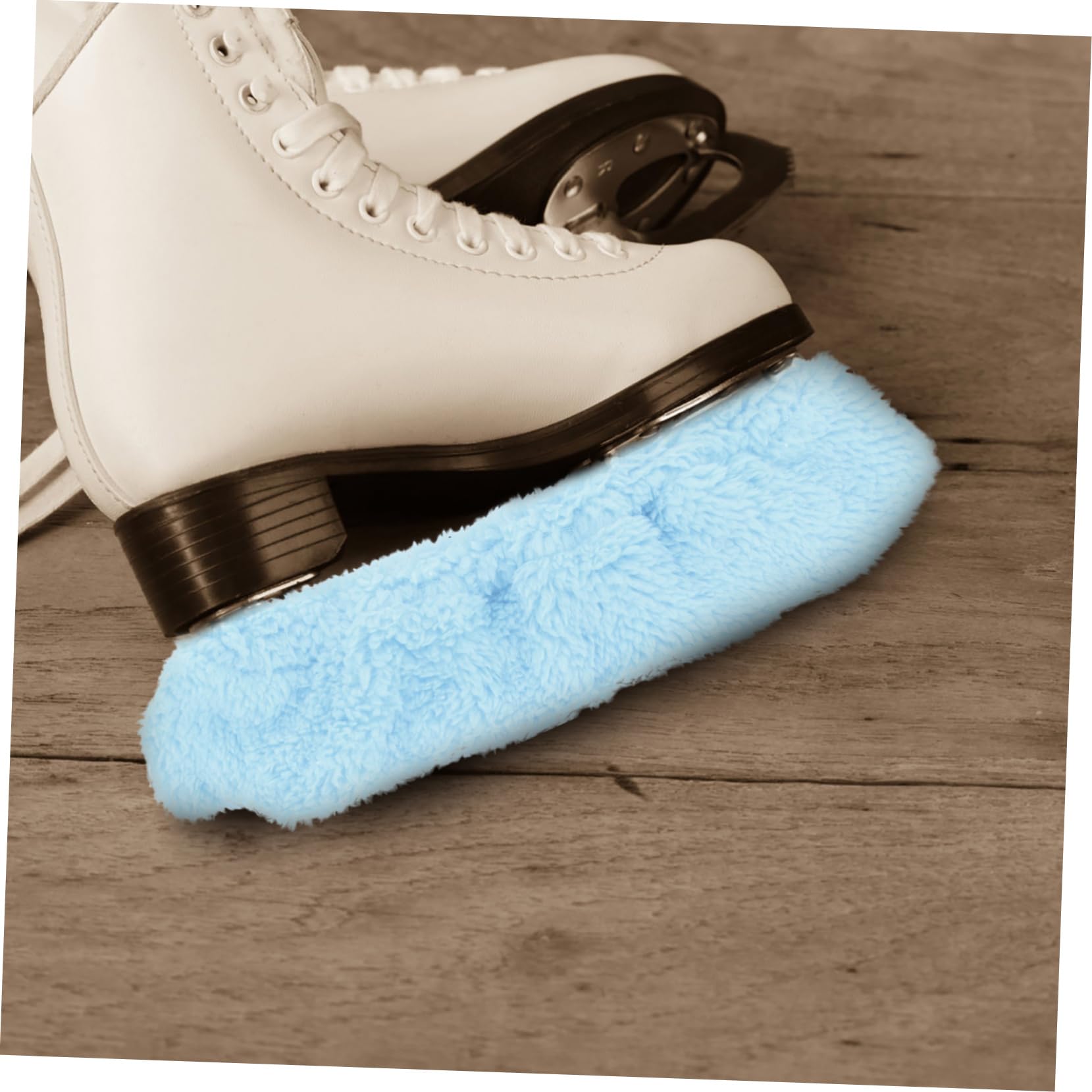 Amosfun 2 Paar Skate-Set Kinder Schlittschuhe Eishockey Schlittschuhe Saugfähige Handtücher Rollenabdeckung Eisklingenabdeckungen Figur Eiswächter Elastische Kufenhüllen Für Schlittschuhe