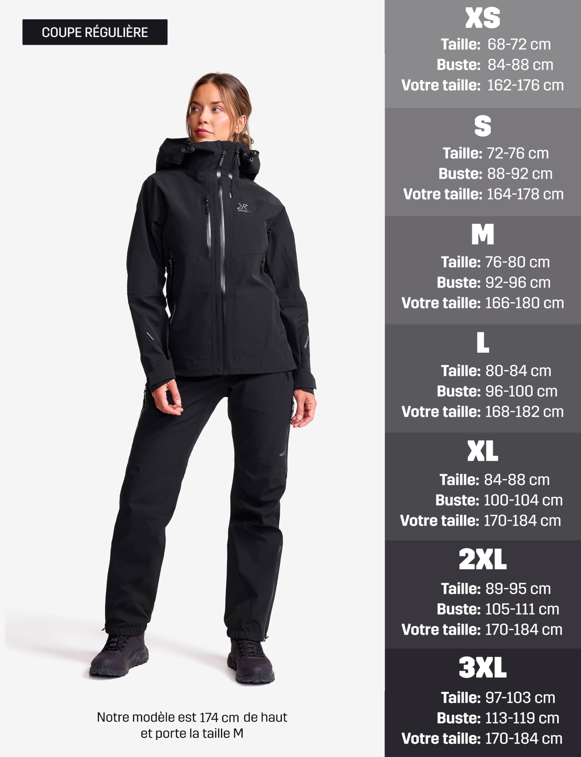 RevolutionRace Cyclone 3L Shell Jacket pour Femme, Veste Imperméable avec Réflecteurs Recco pour la Randonnée