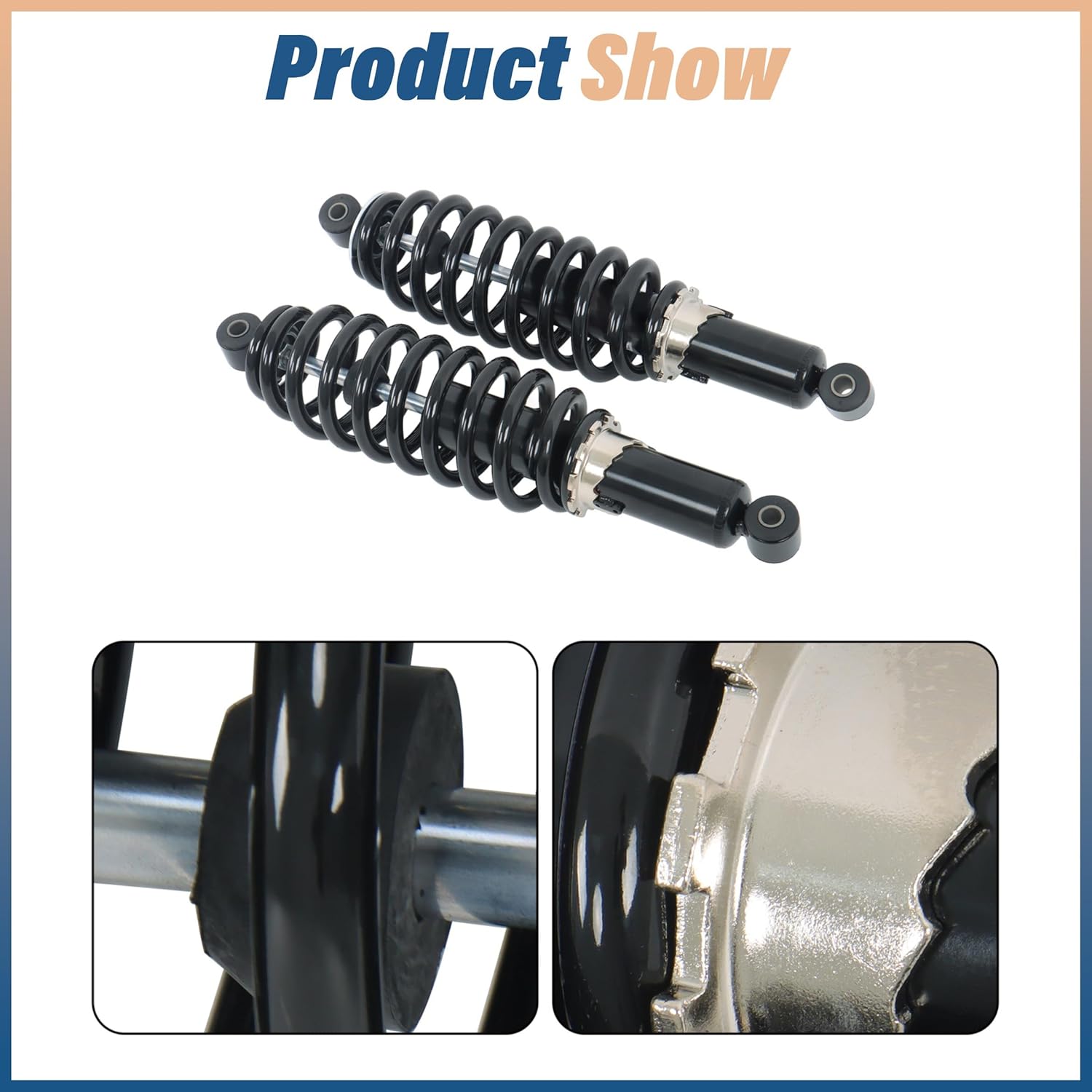 zeech Replacement for AUC12197 Iron Black Two Front Shock Absorbers Replacement for John XUV XUV590E XUV590I XUV590M Gator
