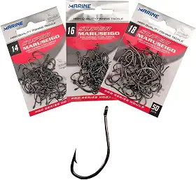 Marine Sports, Kit 150 Anzol Super Maruseigo Preto Black Marine N°14/16/18