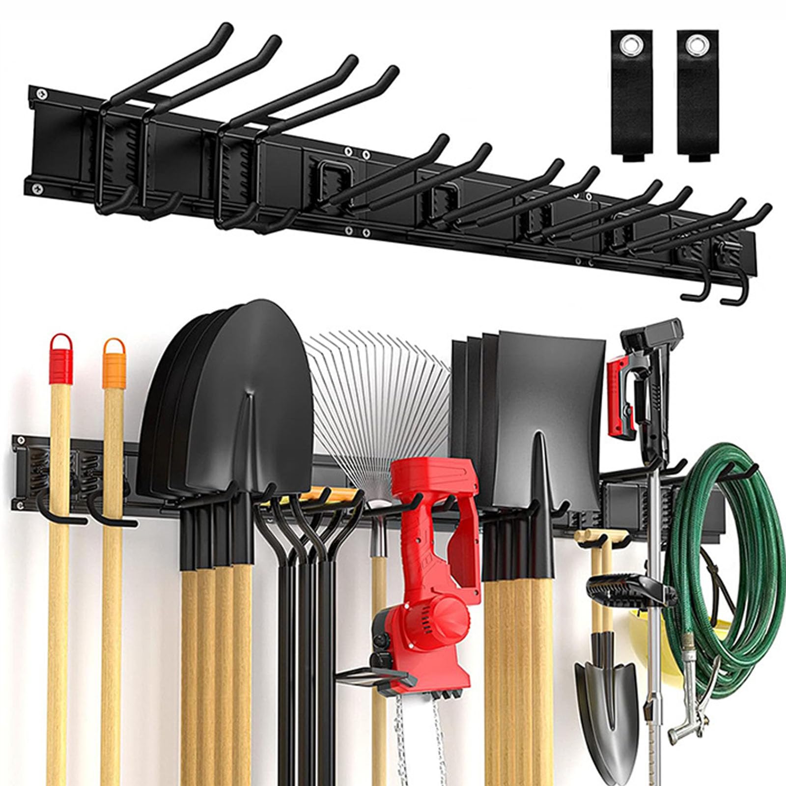 Ganchos plegables de hierro para organización de pared, colgador de herramientas resistente con diseño personalizable, ahorro de espacio, ganchos de pared de metal para organización de equipos