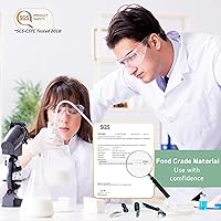 Vista 4 de Juego de utensilios adaptativos de 3 piezas, utensilios de Parkinson en ángulo de 42°, utensilios con peso de 2.5 onzas para pacientes con temblores