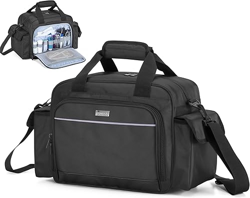 Trunab Bolsa de Enfermera de Salud en el Hogar Vacía, Bolsa de Hombro Portátil para Suministros Médicos para Hospicio, Visita Domiciliaria, Internos