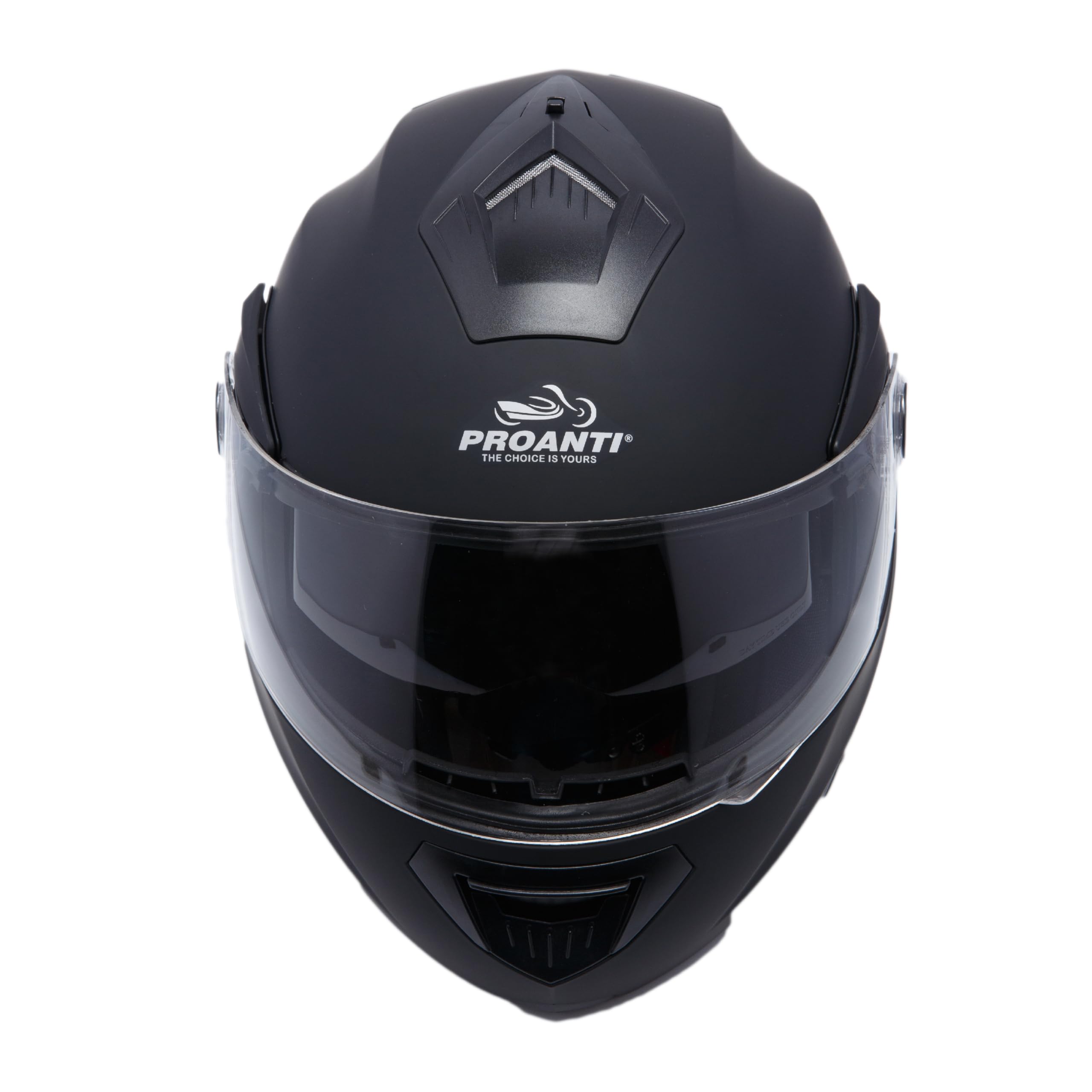 PROANTI Motorradhelm Klapphelm modularer Motorrad Helm mit Visier- und integriertem Sonnenschutz Schwarz