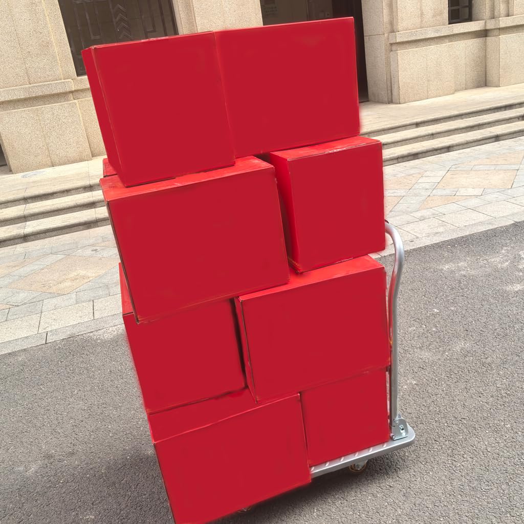 Składany wózek platformowy, nośność 150/230/500 kg, wytrzymały wózek ręczny do łatwego transportu i podnoszenia ciężarów (90 x 60 cm) – idealny do użytku domowego, ogrodu i magazynu