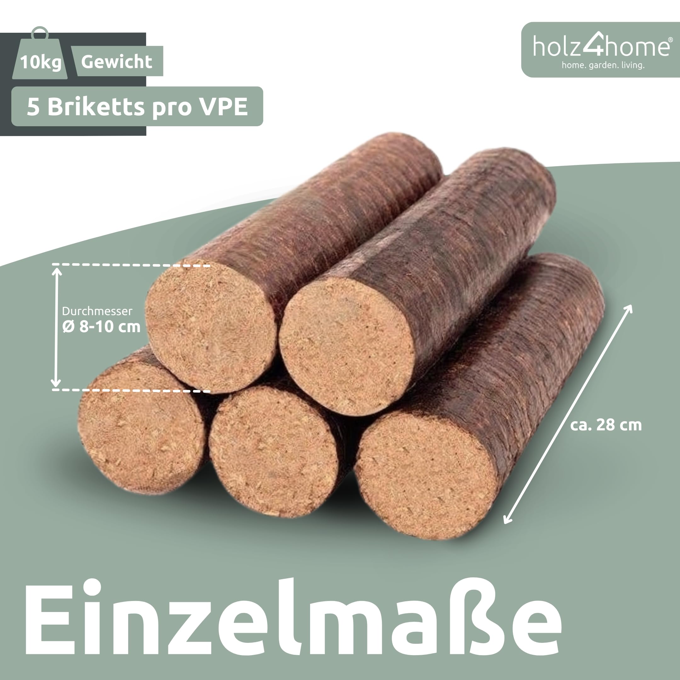 holz4home® Hartholz-Eichenbriketts I Holzbriketts 960 kg auf Palette I Brennholz als Winter Vorrat I Kaminholz Briketts I Ideal für Heizen mit Ofen Kamin