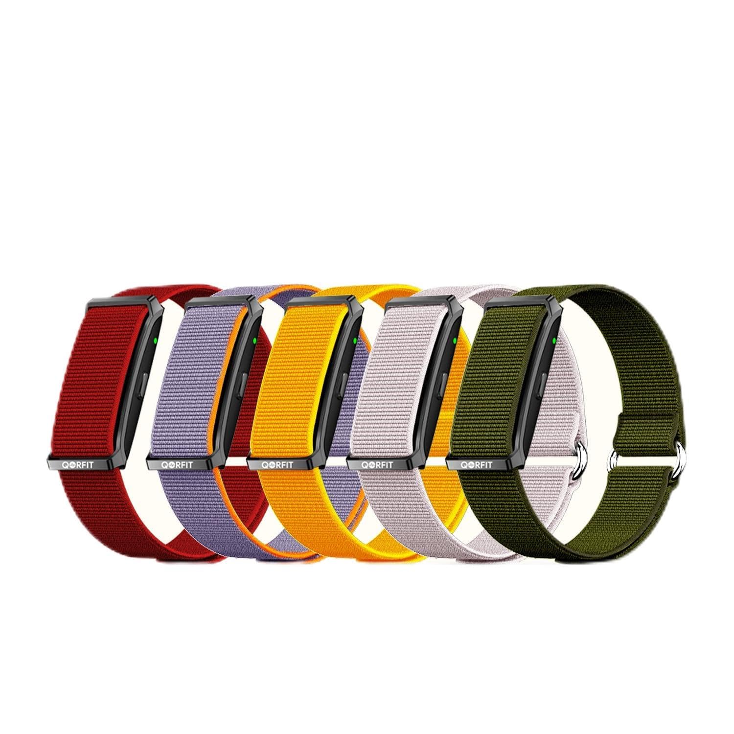 Vibe Core Nylon Watch Strap Bands for Smartwatch & Fitness Tracker, Adjustable, Breathable, Lightweight Replacement Strap for Men & Women (Pack of 5, Multicolor)-image-23